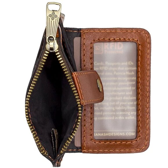 NEW Patricia Nash Italian Paisley Cassis ID Wallet - Picture 7 of 8
